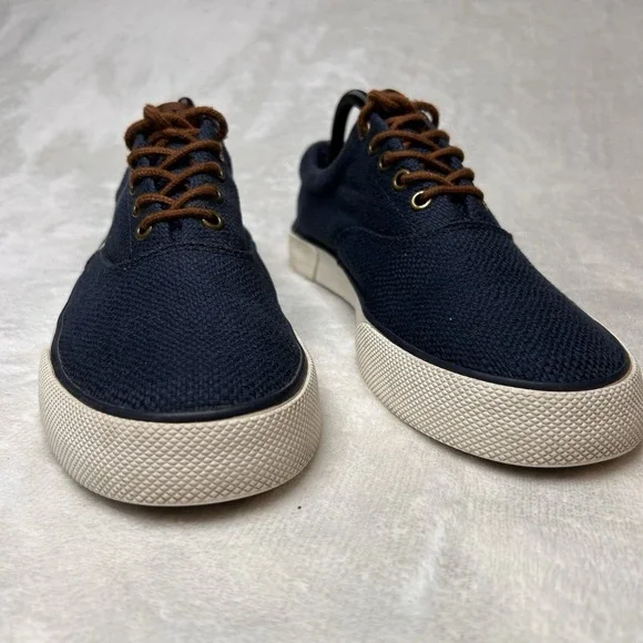 Polo Ralph Lauren Mens 10D Forestmont II Lace Up Sneakers‎ Shoes Navy Blue - Picture 2 of 10